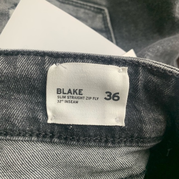Hudson Blake Slim Straight Jean Dark Concrete - Picture 7 of 9